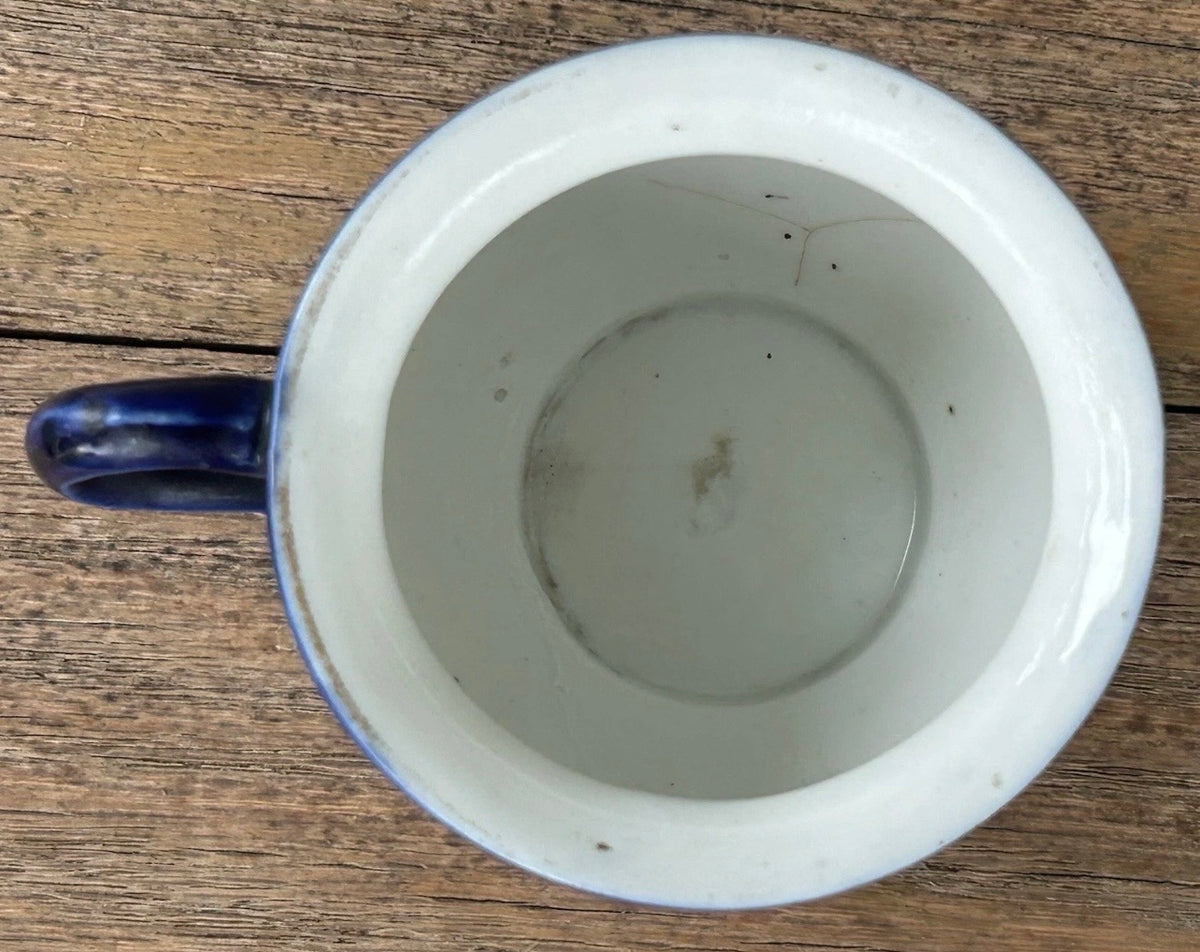 Circa 1900 German Porcelain Under the Falls - Niagara New York Thunder Mug Miniature Chamber Pot Souvenirs