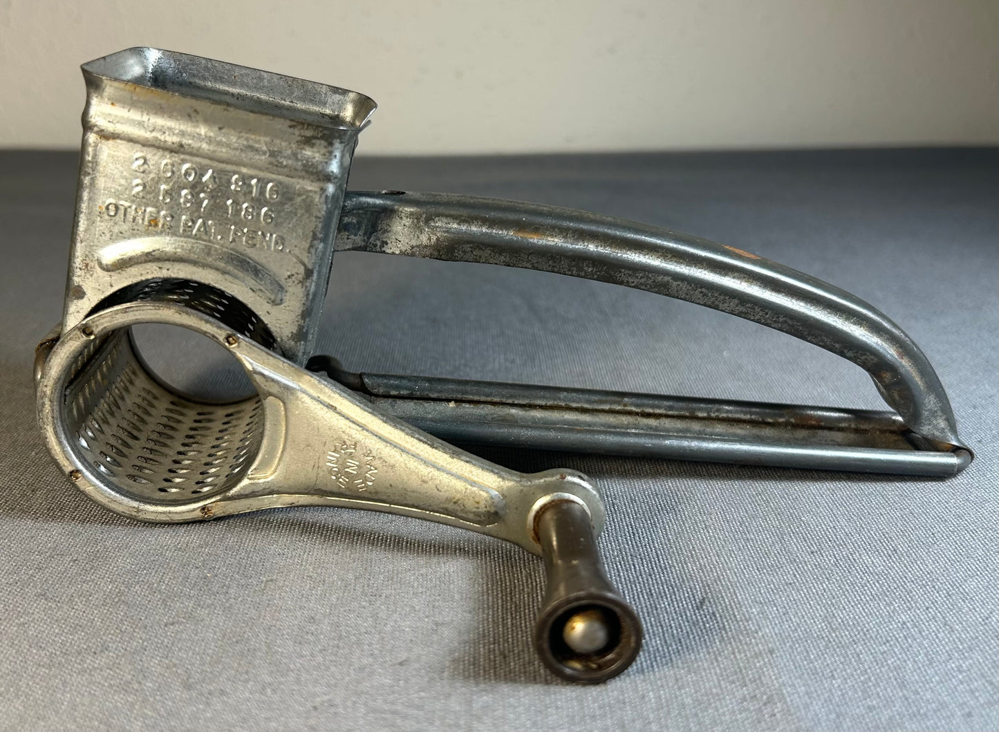 Vintage 1950’s American Mouli Metal Rotary Hand Grater Kitchen Tool