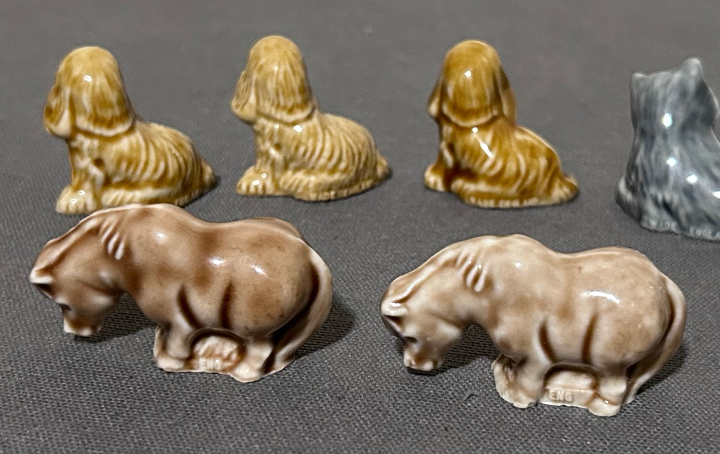 Lot of 8 Vintage 1990 English Wade Porcelain Tom Smith Your Pets Series 2 Whimsies