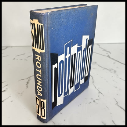 Vintage 1958 Southern Methodist University Mustangs Rotunda Hardcover Yearbook