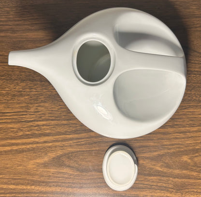 Vintage 1970 German Mid Century Modern Rosenthal Studio Line Porcelain White Drop Form Teapot by Luigi Colani