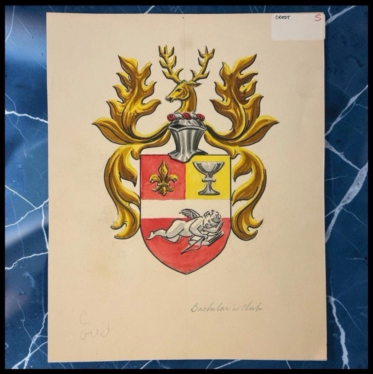 Vintage 1975 Bachelor’s Club of New Orleans Tableau Ball Concept Art (Spangenberg Studios)