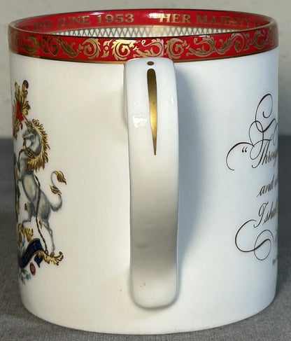 2013 English Royal Collection Trust Bone China Queen Elizabeth II Diamond Jubilee Coronation Anniversary Commemorative Mug