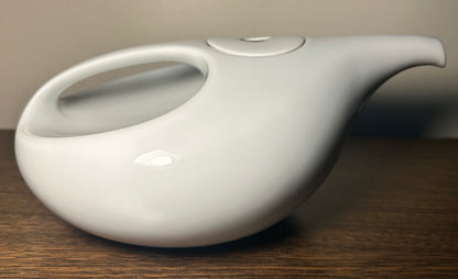 Vintage 1970 German Mid Century Modern Rosenthal Studio Line Porcelain White Drop Form Teapot by Luigi Colani