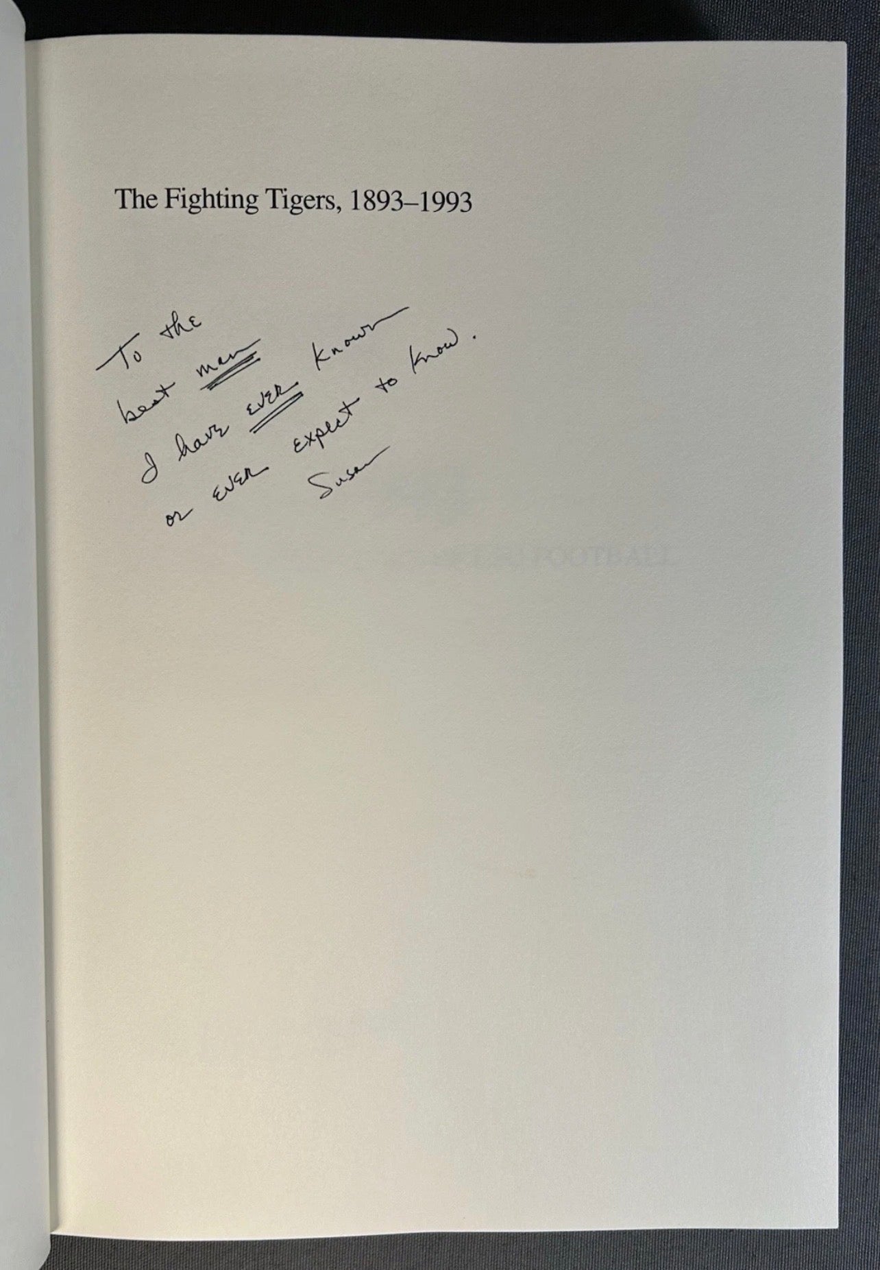 Vintage “The Fighting Tigers 1893-1993: One Hundred Years of LSU Football” by Peter Finney Hardcover Book (1993)