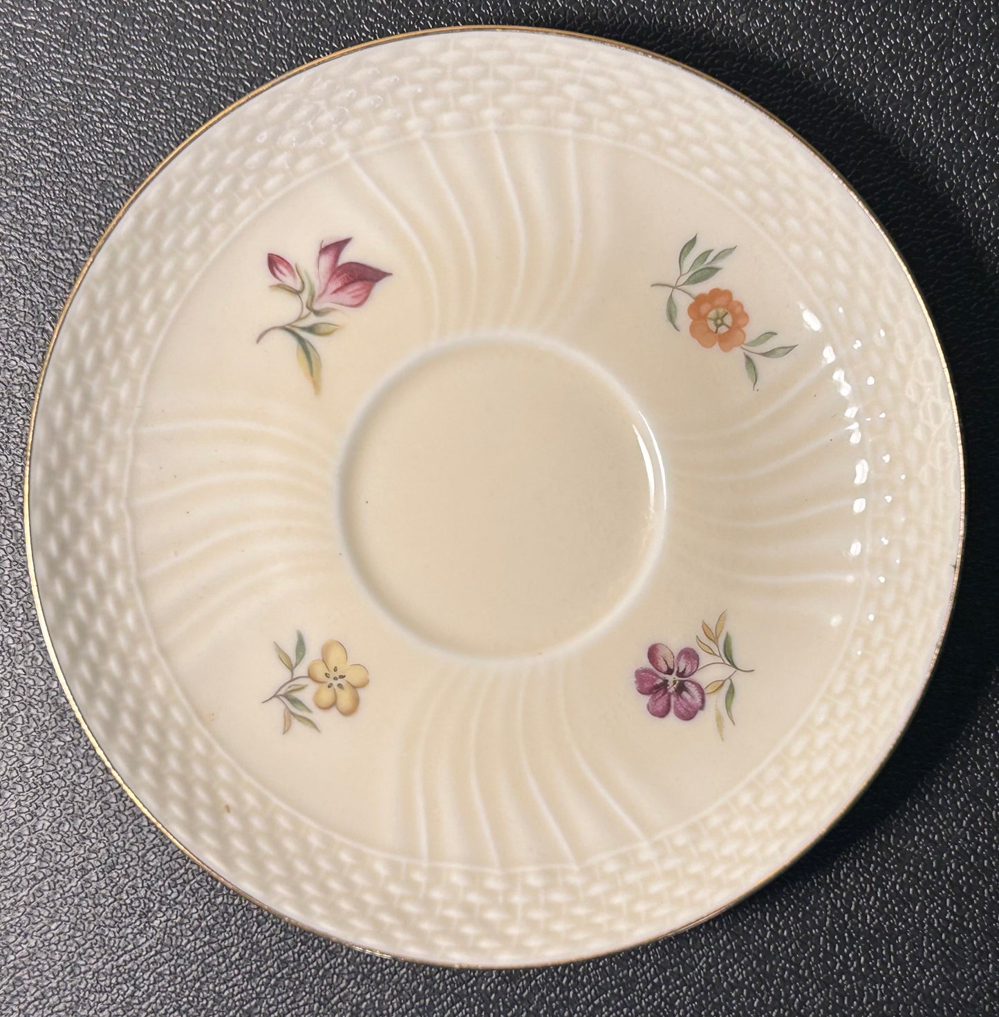 1947-48 Danish Royal Copenhagen Porcelain Frijsenberg Floral Pattern Demitasse Cup and Saucer Set