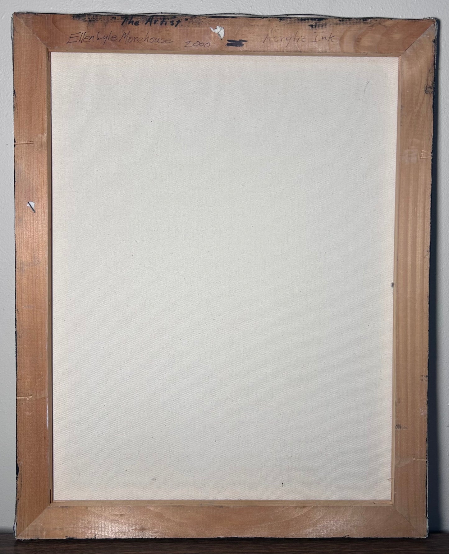 Ellen Lyle Morehouse - “The Artist” Acrylic Paint/Ink on Canvas (2000) (American)