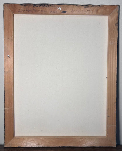 Ellen Lyle Morehouse - “The Artist” Acrylic Paint/Ink on Canvas (2000) (American)