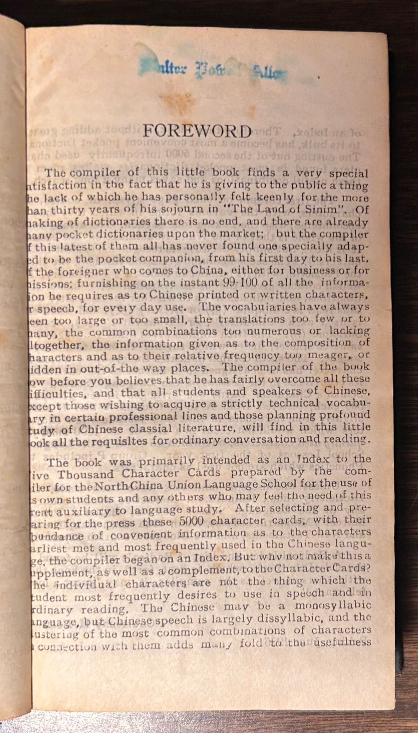 1932 “The Five Thousand Dictionary- Chinese-English” by C.H. Fenn Hardcover Book