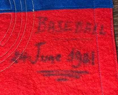 1941 Argentinian Club Atlético San Lorenzo de Almagro Baseball Felt Pennant