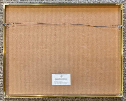 Vintage 1970’s European Pastoral Landscape Framed Limited Edition Lithograph Print (#24/215) (Illegibly Signed)