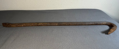 Circa 1900 American Primitive Hand-Forged Wrought Iron Gooseneck Wrecking Pry Bar