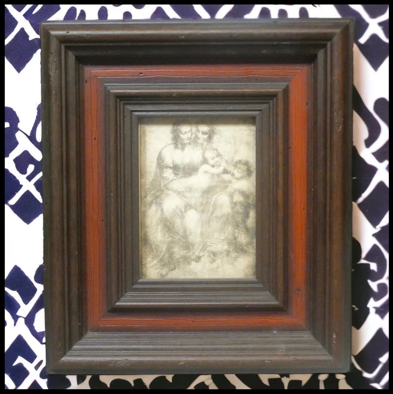 Vintage Mid 20th Century After Leonardo da Vinci "The Virgin and Child with St. Anne and St. John the Baptist" Framed Print by Turner Wall Accessories (Chicago)