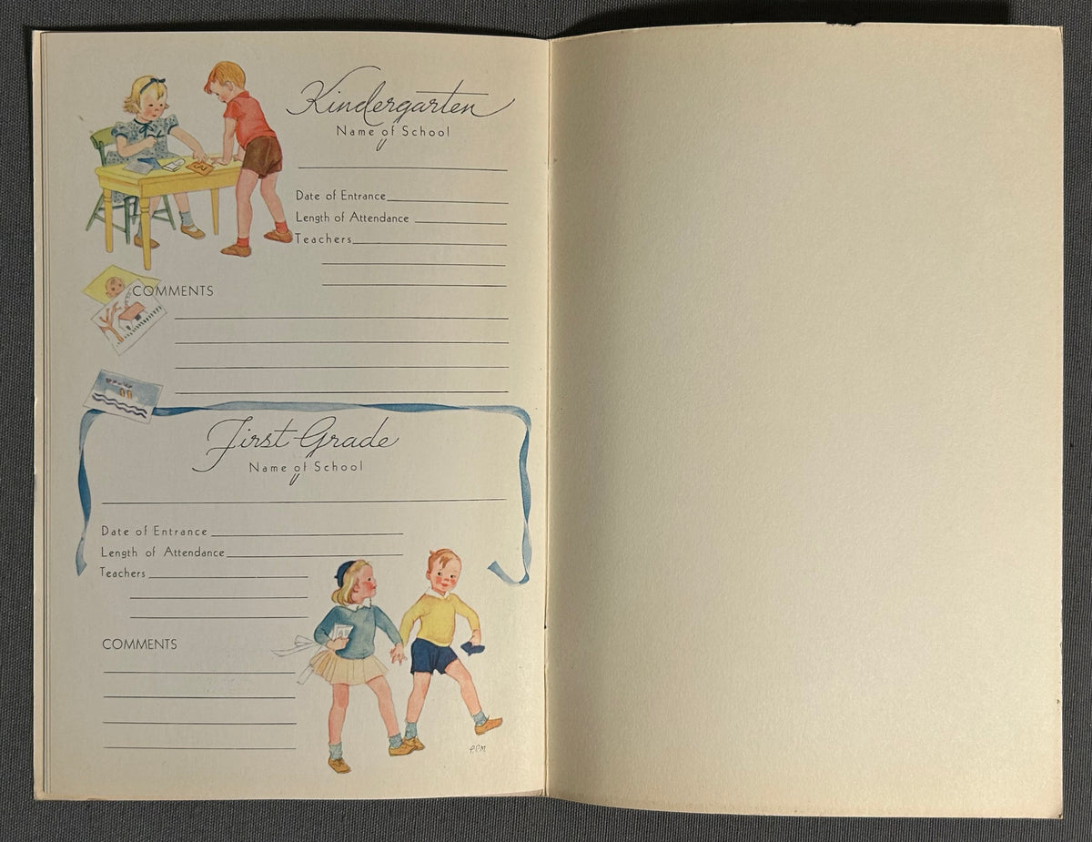 Late 1940’s American “Baby’s First Years” Pink Paperback Memory Journal Book