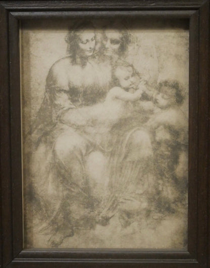 Vintage Mid 20th Century After Leonardo da Vinci "The Virgin and Child with St. Anne and St. John the Baptist" Framed Print by Turner Wall Accessories (Chicago)