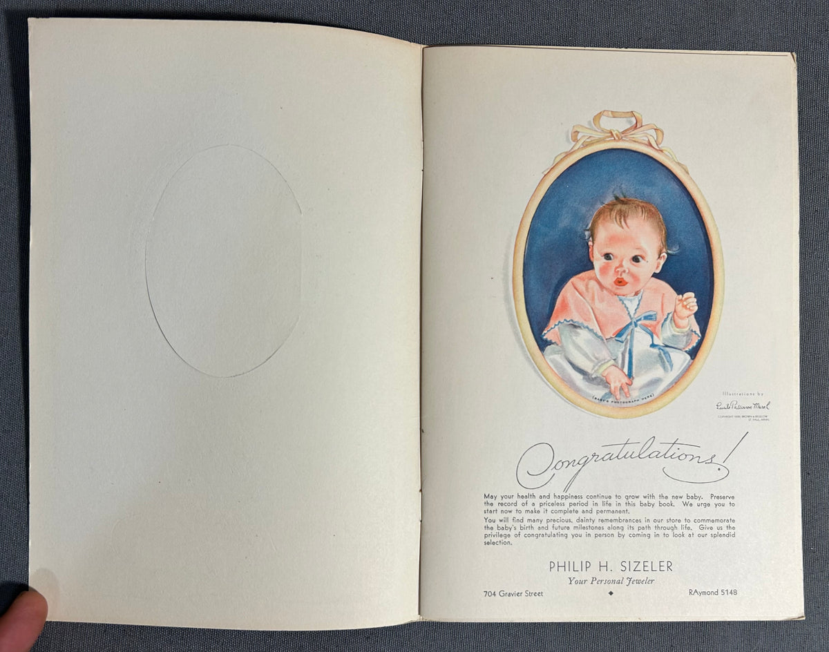 Late 1940’s American “Baby’s First Years” Blue Paperback Memory Journal Book