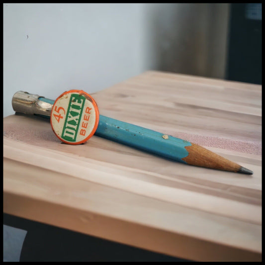 Vintage 1950's Dixie 45 Beer Metal Pencil Eraser Topper (New Orleans Ain’t Dere No More)