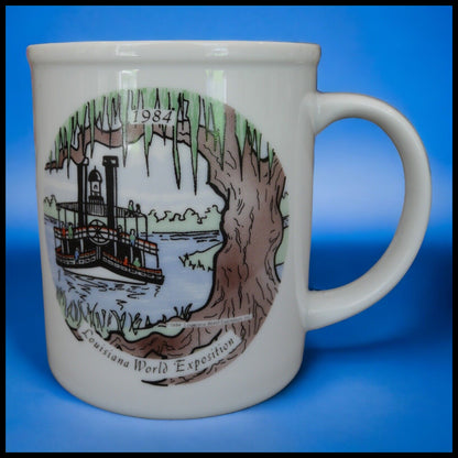 Vintage 1984 New Orleans World’s Fair Louisiana World Exposition Porcelain Coffee Mug