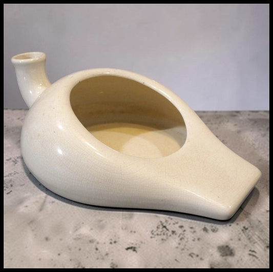 Circa 1875 American Victorian Vodrey & Bros. Ironstone China Bedpan