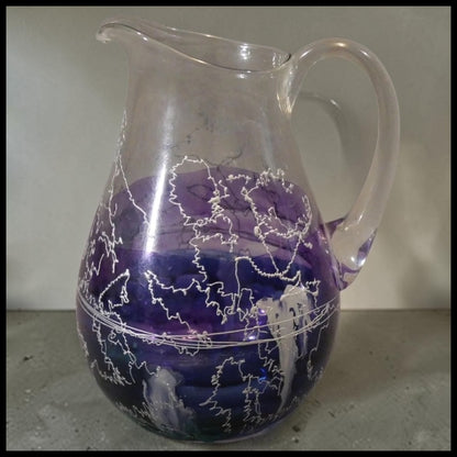 Vintage Circa 1970 Romanian Mid Century Modern Euroglass Pitcher