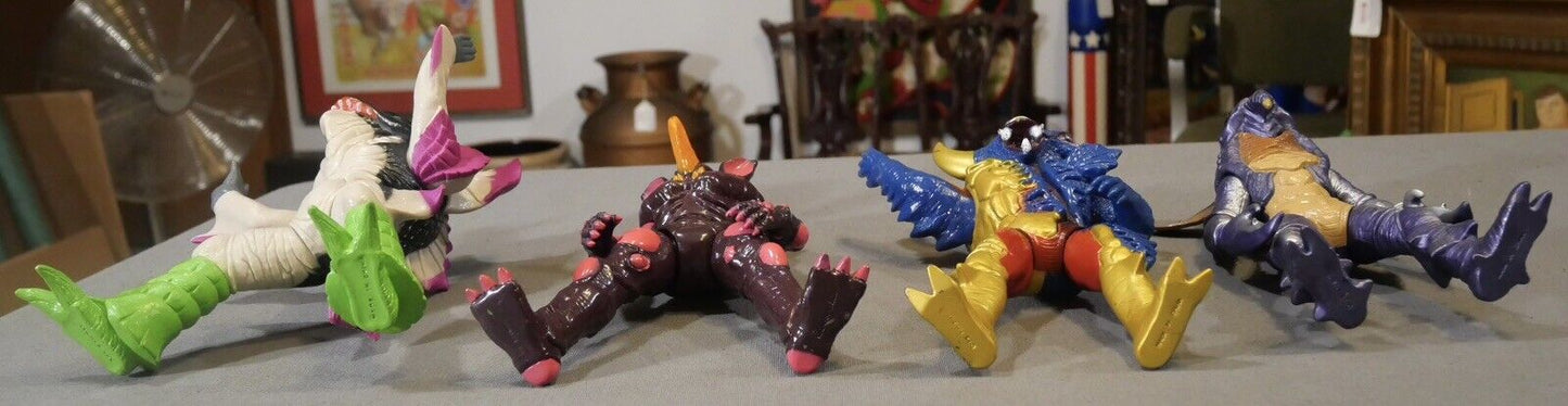 Lot of 4 1993 Bandai Mighty Morphin Power Rangers Villain Monster Action Figures