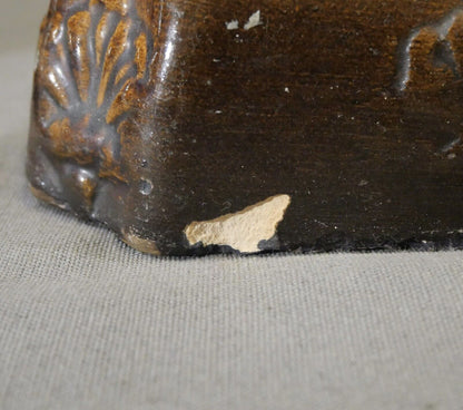Pair of Circa 1860 American Pottery Rockingham Glaze Spaniel Doorstops/Mantel Dogs