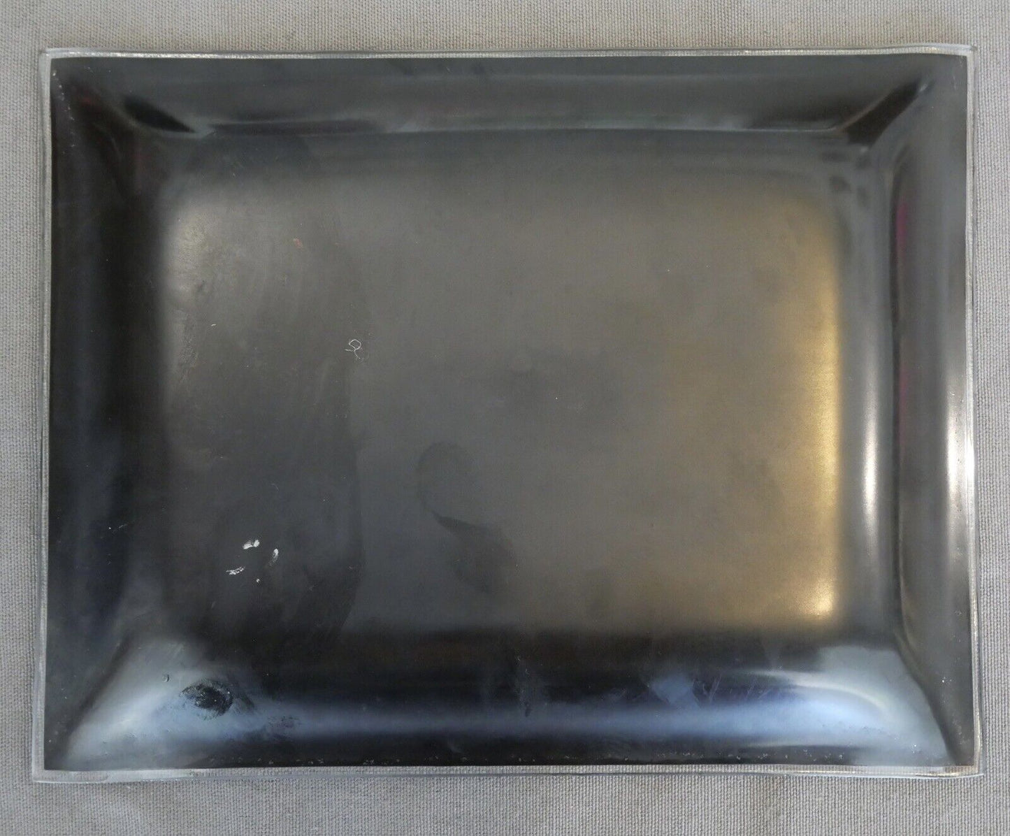 Vintage 1970's American Trucking Association Goodyear  Smoked Glass Trinket Tray