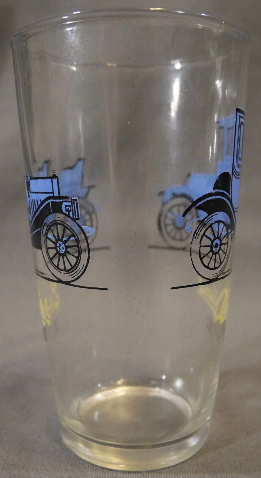Vintage 1950's Hazel Atlas Classic Cars Glass (1910 Buick/1911 Oakland)