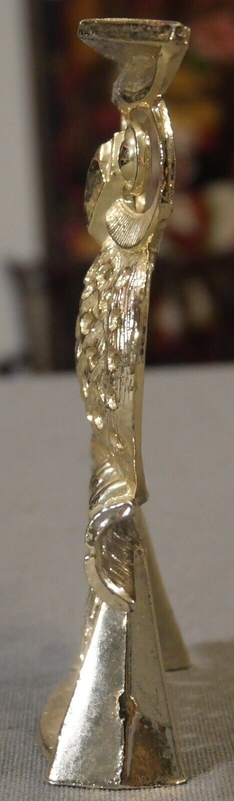 Vintage 1970's Metal Graduating Owl with Diploma Earring Holder