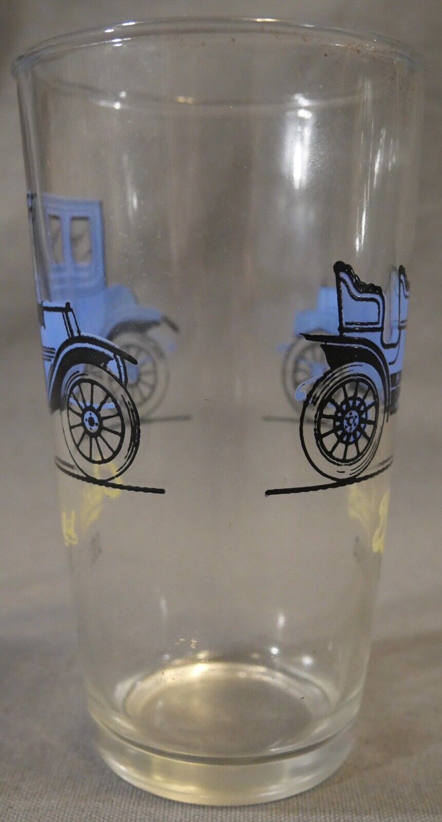 Vintage 1950's Hazel Atlas Classic Cars Glass (1910 Buick/1911 Oakland)