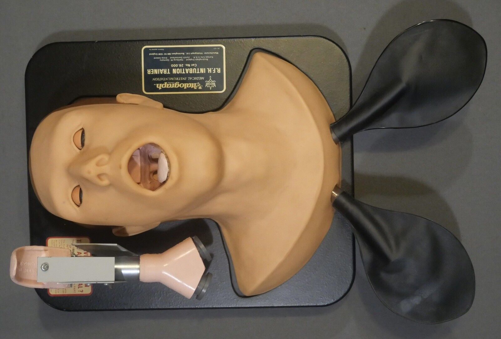 Vintage 1970's English Vitalograph Medical Instrumentation R.F.H. Intubation Trainer